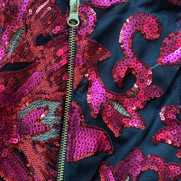 Cache Women's Sequin Cocktail Dress - Picture 8 of 8